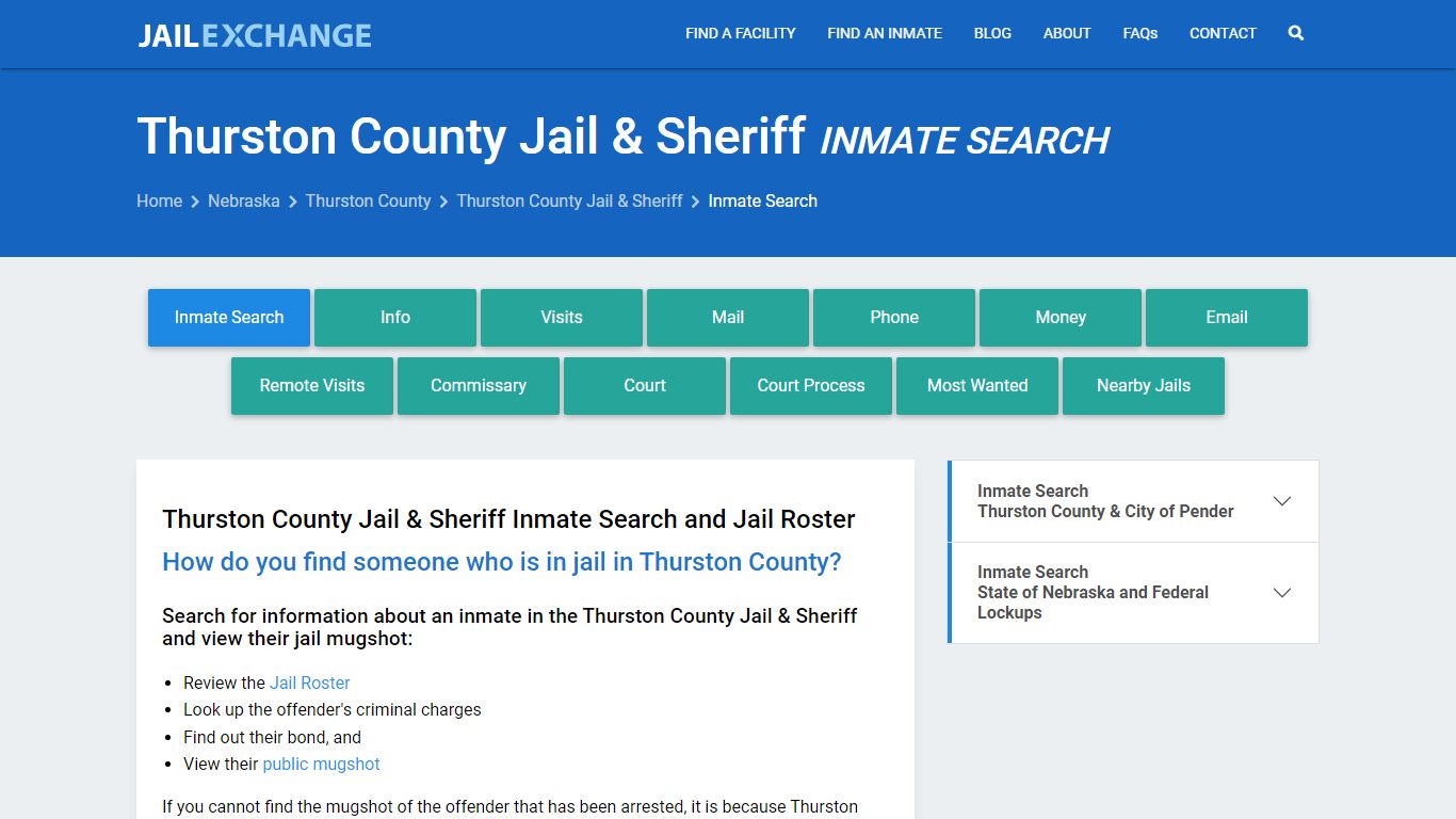 Thurston County Jail & Sheriff Inmate Search - Jail Exchange